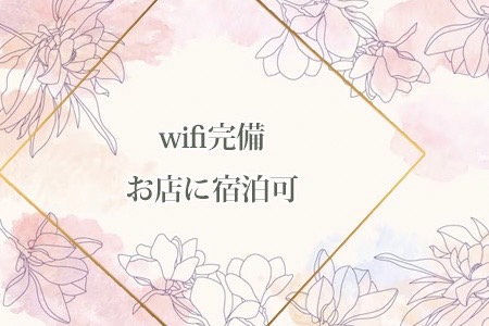 Wi-Fi完備　お店に宿泊可