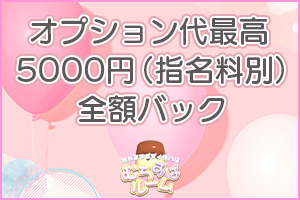 オプション代最高5000円（指名料別）全額バック